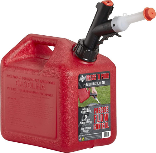 Garage Boss Bote De Gas De 2 Galones, Color Rojo