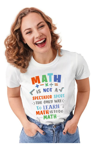 Playera Maestra Teacher Regalo Para Profe De Matematicas