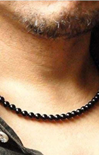 Collar De  Onix Brillante O Mate Unisex Piedras Naturales 