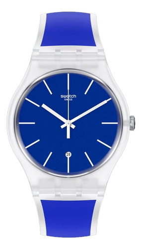 Reloj Swatch Unisex So29k400 Viaje Azul Original 