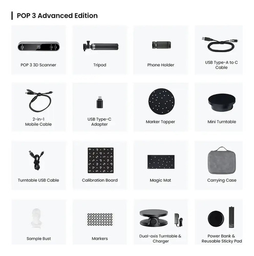 Escaner 3d Revopoint Pop 3 Plus Advanced Edition