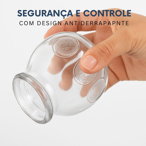 Kit Ventosa De Vidro Terapia Com 14 Peças Completo