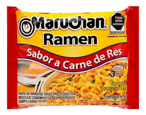 Sopa Instantánea Maruchan Ramen Sabor Carne De Res 85 G