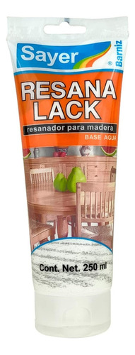 Resanador Para Madera Color Pino  Base Agua Resana Lack 250ml Sayer Lack