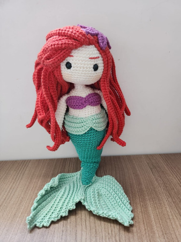 Boneca Pequena Sereia Amigurumi Crochê