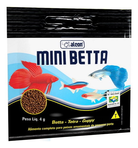 Ração Para Peixes Mini Betta Alcon 4g