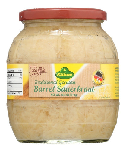 Kuhne Col Agria Tradicional Alemana Barrel Sauerkraut 810g