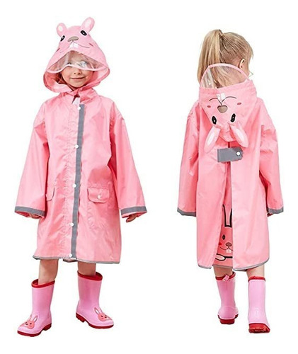 Pull Beads Cute Boys And Girls Raincoat 2024