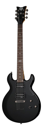 Guitarra eléctrica Schecter SGR S-1 de tilo gloss black brillante con diapasón de palo de rosa