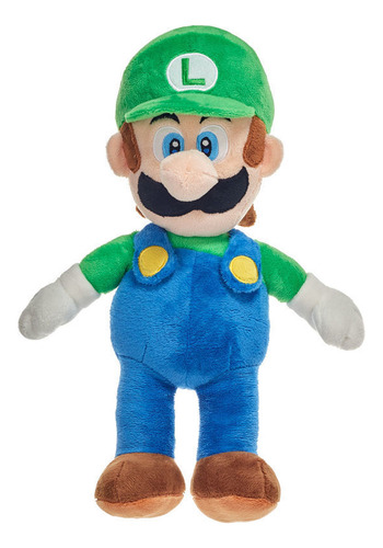 Peluche Super Mario Bros Luigi 41 Cm Felpa Suave Regalo