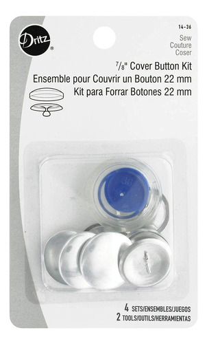 Dritz Kit De Botones De Cubierta 14-36 Con Herramientas, Tam