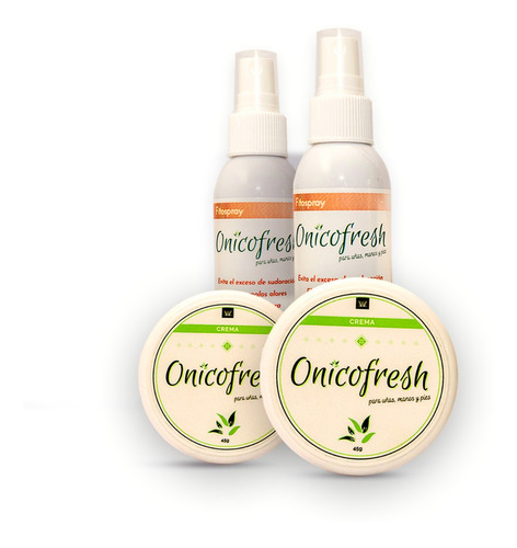 Onicofresh Kit 2 Fitospray + 2 Crema Uñas Manos Pie Original