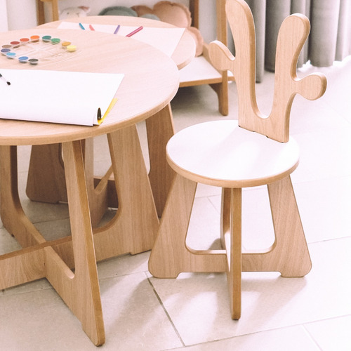 Imagen 5 de 10 de Juego De Mesa Y Silla Para Niños Madera - Envío Gratis