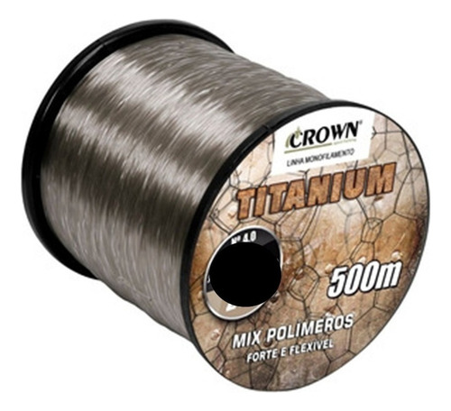 Linha Crown Titanium Nylon 0.62 Mm 60 Lbs - 500m