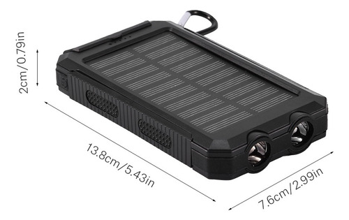 10000mah Móvil Lámpara Solar Cargador Dual Usb Batería De