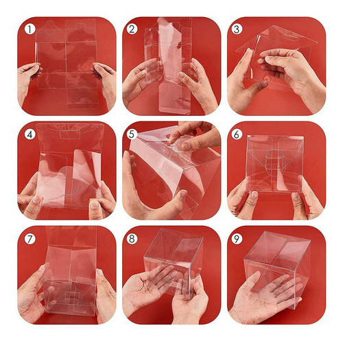 Cajas De Regalo Transparentes De Plástico Transpar De 4 X 4