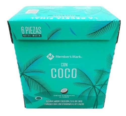 Alimento Líquido De Coco Members Mark 5.6l 6pzs 946ml C/u 