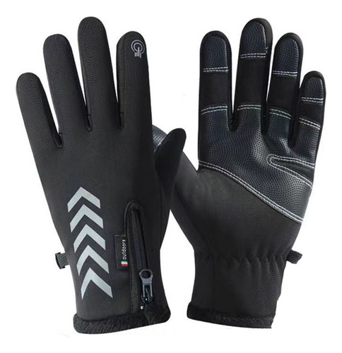 Guantes Térmicos De Cuero Impermeables Al Frío Para Moto