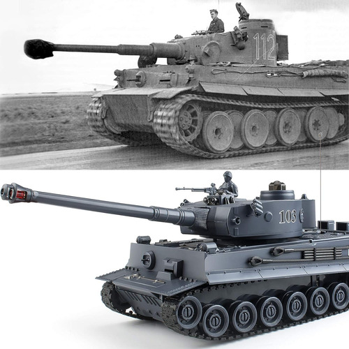 Tanque A Control Remoto Beaure Bure Escala 1:28, Color Gris