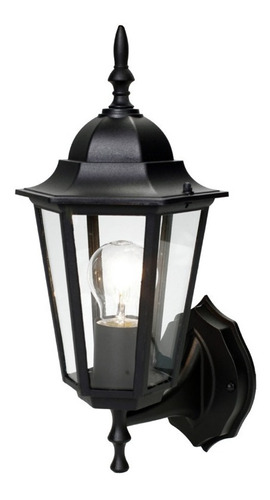 Farol Fanari Exterior Luminaria Led Negro Jardin 