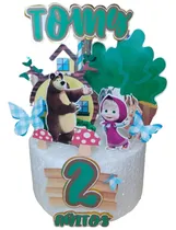 Comprar Topper Masha Y El Oso Decoración Torta Personalizada Cumple