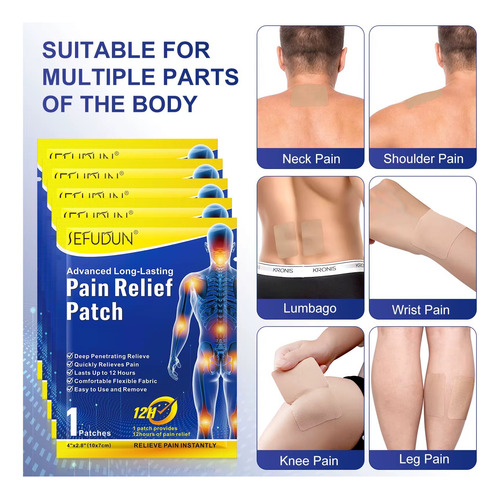 Parche Terapéutico 12 Horas Alivio Eficaz Muscular Articular