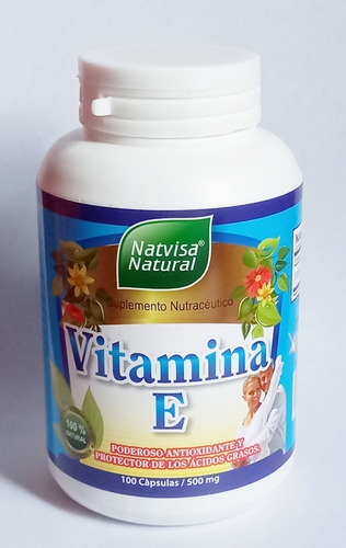 Vitamina E 100cáp X500mg- De Perú-