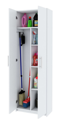 Mueble Organizador Despensero Escobero 2 Puertas 4 Estantes