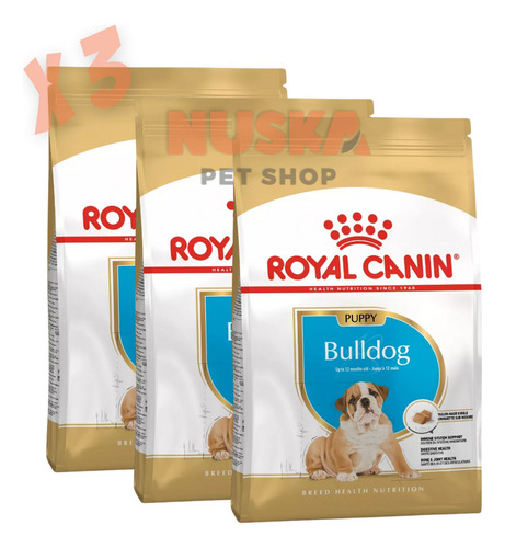 Royal Canin Bulldog Ingles Puppy 3 Kg X 3 Unidades Cachorro