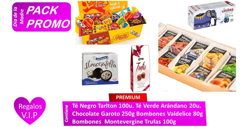Promo Dia De La Madre Pack Chocolates Bombones Tés Exclusivo