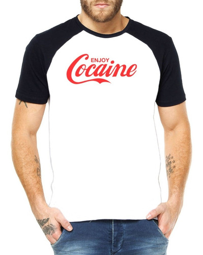Camiseta Raglan Cocaine 100% Poliéster