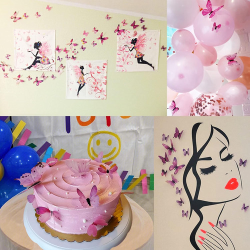 Ewong 72 Calcomanías De Pared De Mariposas 3d Para Decoració