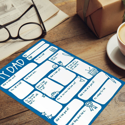 Una Divertida Tarjeta Para El Día Del Padre, Única En Blanco