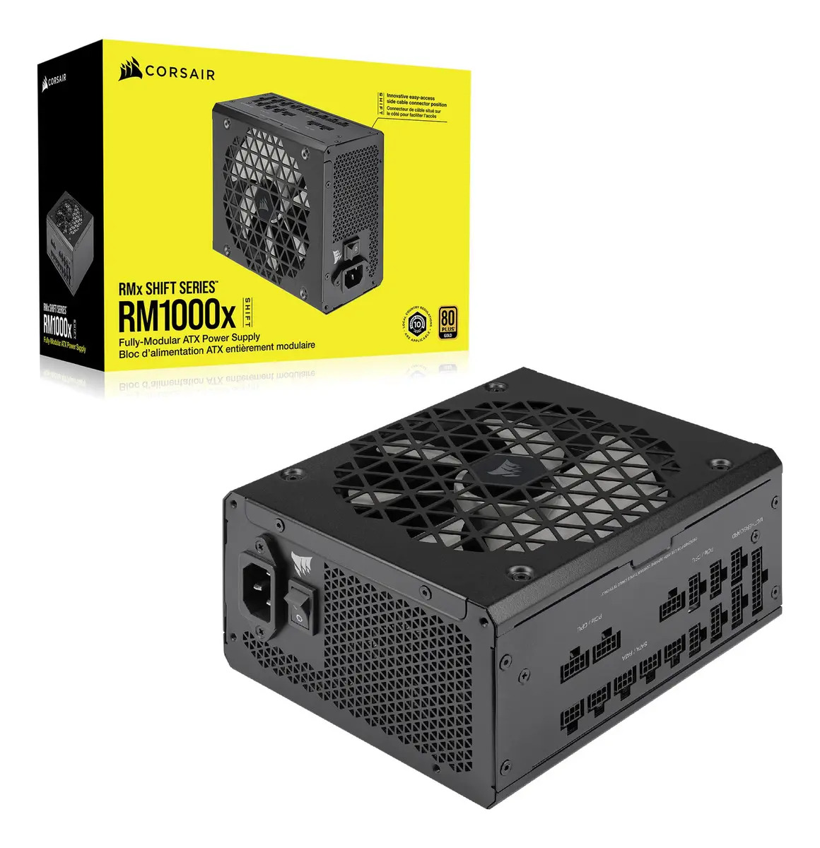 Fonte Corsair 1000W Rm1000x Shift Pci-e 5.0 80 Plus Gold cor preto