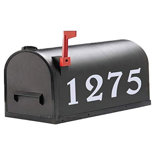 2 Set Of Reflective Mailbox Numbers Sticker Die Cut Dec...