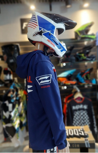 Imagen 5 de 8 de Campera Rompeviento Radikal Flux Azul-allmotors Online-