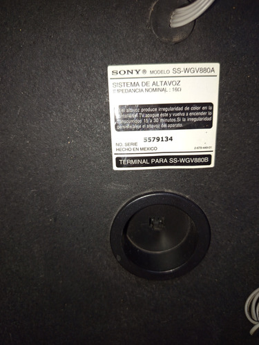 Módular Subwoofers Sony Genezi Gnx880 Funcionando Al 100 Negro 250 W (Usado)