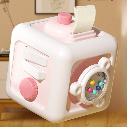 Cubo De Actividades, Juguete Sensorial, Educativo, Cubo Rosa