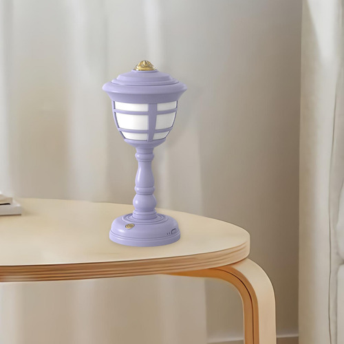 Mini Lámpara De Mesa Retro Lámpara De Noche Led Violeta