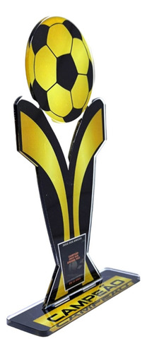 03 Troféus em Acrílico com Corpo e Base Personalizada rectangular