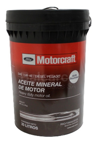 Imagen 1 de 4 de Aceite Mineral 15w 40 Para Diesel Pesados 20 Litros