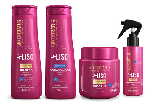 Kit 4x Bio Extratus Mais Liso Pós Progressiva E Hidratante