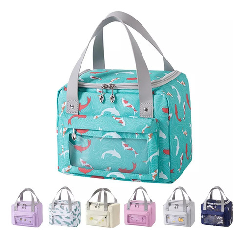 Bolsa De Almuerzo De Lona Para Mujer, Para Picnic, Oficina Color 02