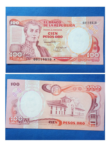 Billete 100 Pesos Reposicion, 1986.