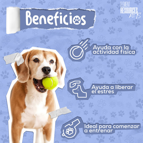 Pelota Tenis Element Resources Para Perro Paquete 3 Piezas Resistentes Color Amarillo
