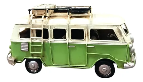 Vw Combi Bus Hojalata Coleccionable Decoracion