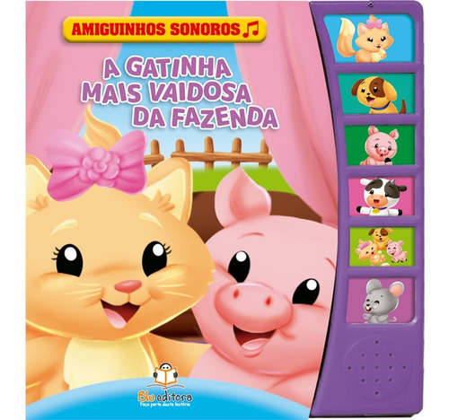 Livros Infantis Coleção Amiguinhos Sonoros Kit Com 6 Livros