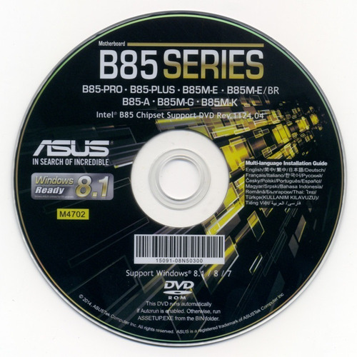 Cd De Instalação Para Placa Mãe Asus B85-plus