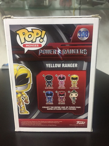 Figura Funko Pop Yellow Ranger Power Rangers # 398