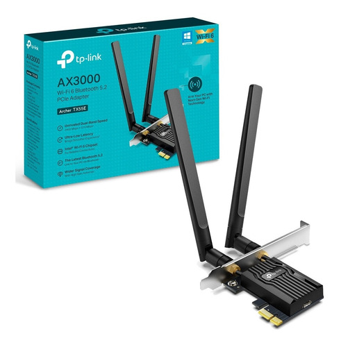 Placa Pcie Wifi 6 + Bluetooh 5.2 Ax3000 Tp-link Archer Tx55e